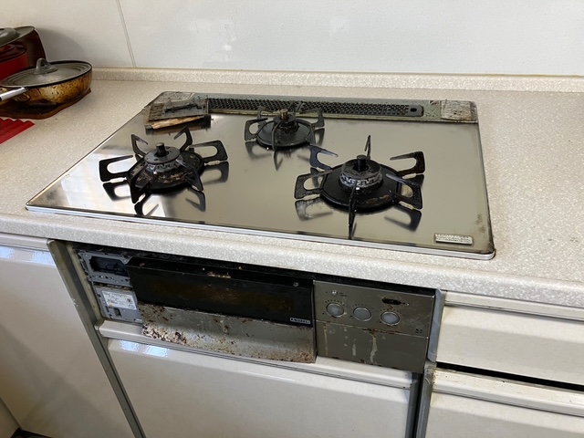 ビルトインコンロ取替